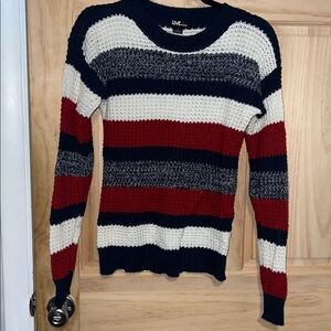 LOVE By Chesley Size : Large Red , White & Blue Long Sleeve Sweater Pre-loved